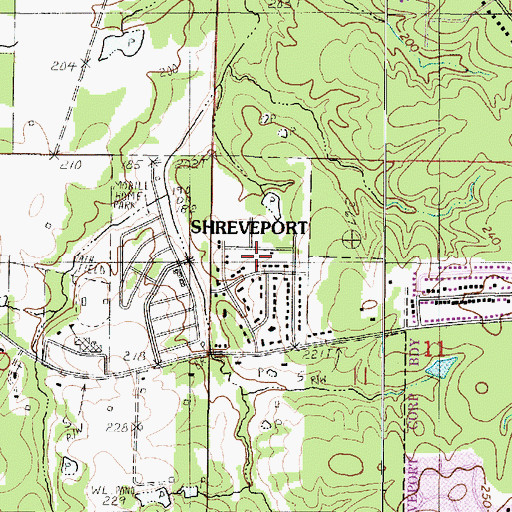 Topographic Map of Twilight Meadows, LA