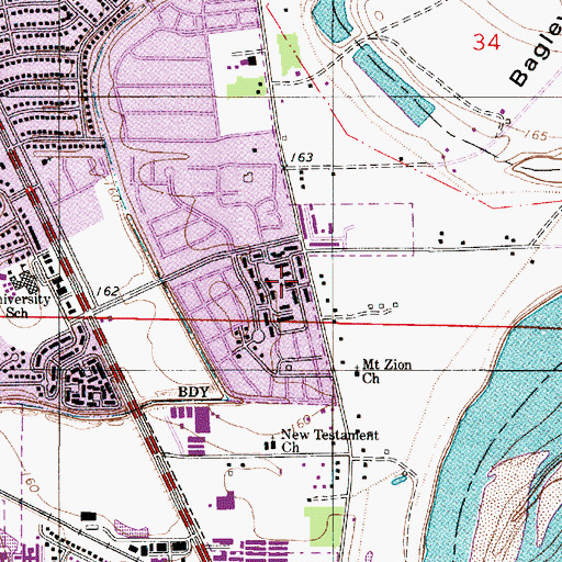 Topographic Map of Woodstone, LA