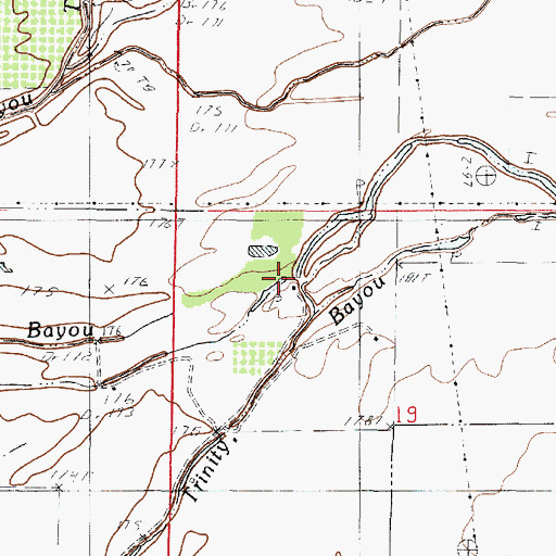 Topographic Map of Thompson Bayou, LA