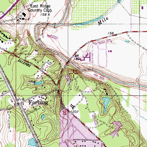 Topographic Map of Caddo Indian Agency (historical), LA