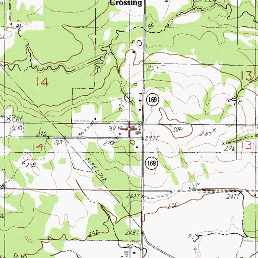 Topographic Map of Mount Olive Missionary Baptist Church, LA