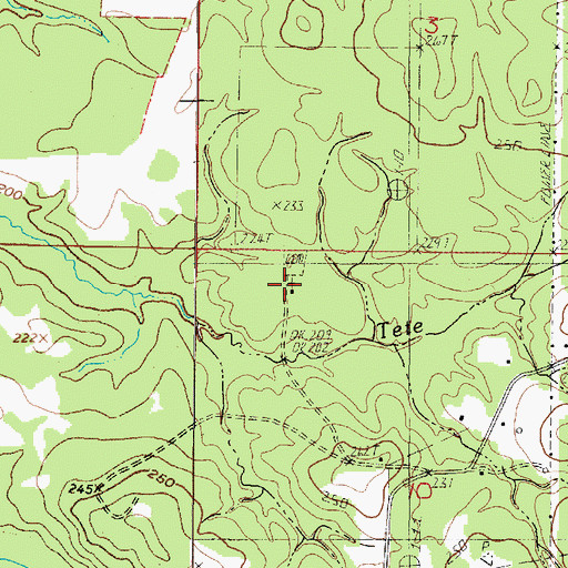 Topographic Map of Saint Paul Baptist Church, LA