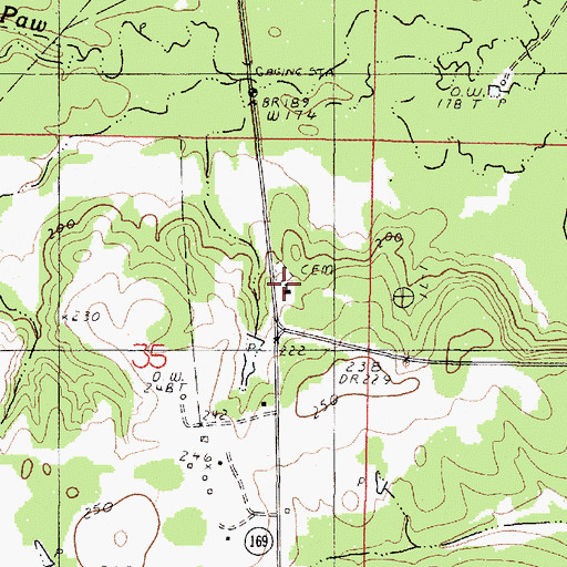 Topographic Map of Starlight Baptist Church, LA