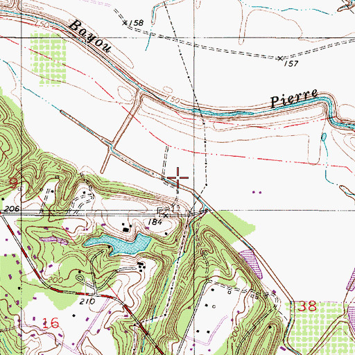 Topographic Map of Whites Lake (historical), LA