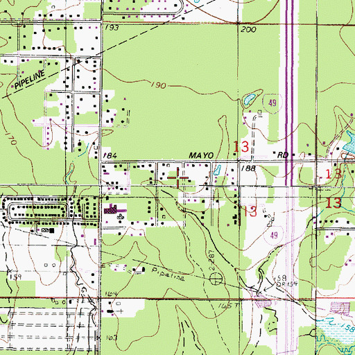 Topographic Map of Wildwood South, LA
