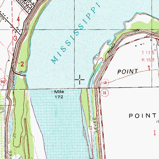 Topographic Map of Aben Revetment, LA