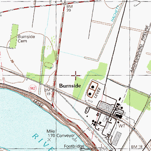 Topographic Map of Clarke Plantation (historical), LA