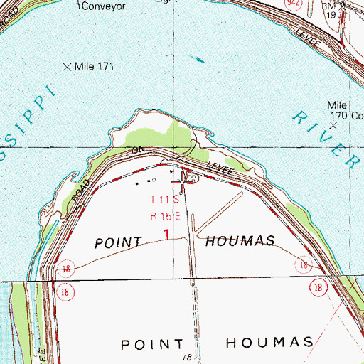 Topographic Map of Cofield, LA