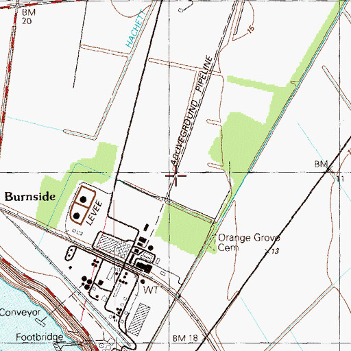 Topographic Map of Conway Plantation, LA