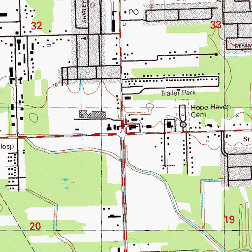 Topographic Map of Eastbank Shopping Center, LA