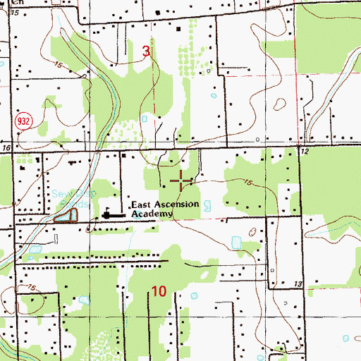 Topographic Map of Gonzales Oil Field, LA