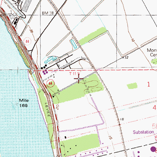 Topographic Map of Houmas Plantation (historical), LA