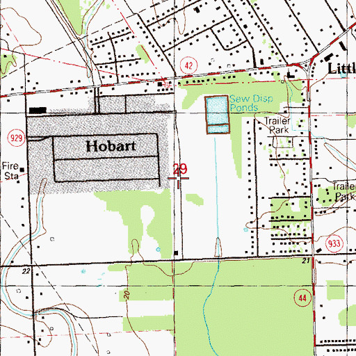 Topographic Map of Little Prairie Gas Field, LA