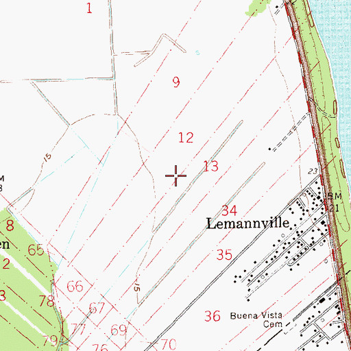 Topographic Map of Mandesir Plantation, LA