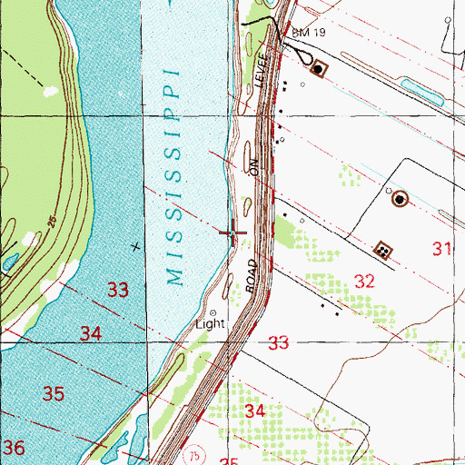 Topographic Map of Marchand Revetment, LA