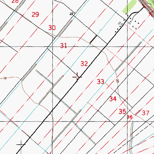 Topographic Map of Modeste Plantation, LA