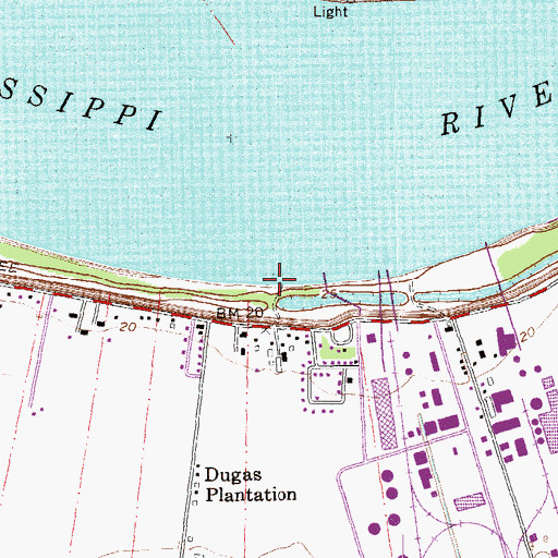 Topographic Map of Stella Landing, LA