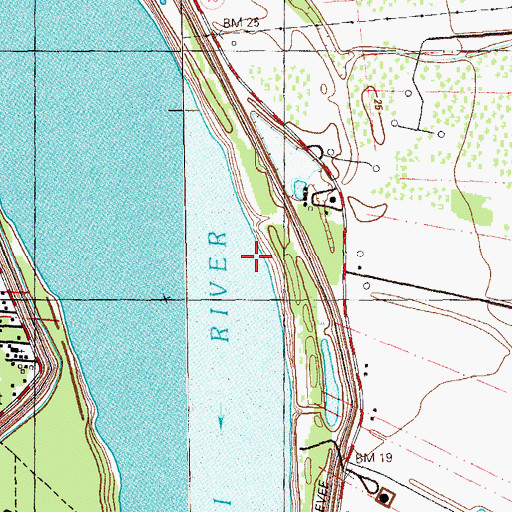 Topographic Map of Willow Grove Landing, LA