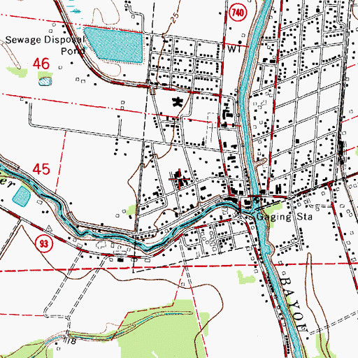 Topographic Map of Arnaudville Elementary School, LA