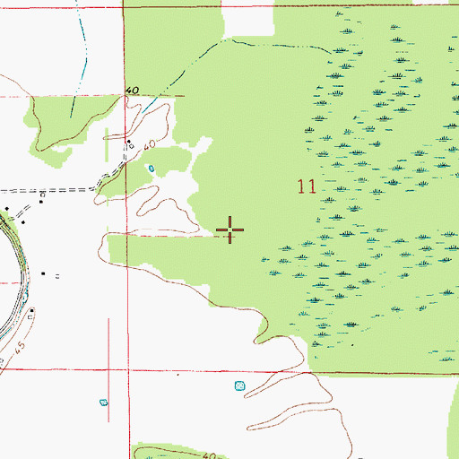 Topographic Map of Big Cane Gas Field, LA
