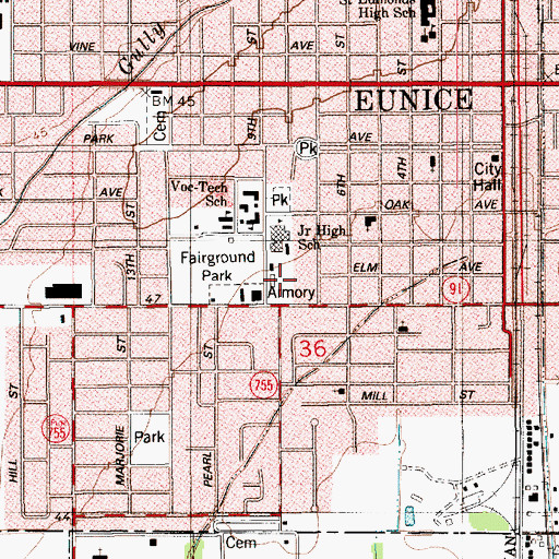 Topographic Map of Bobcat Field, LA