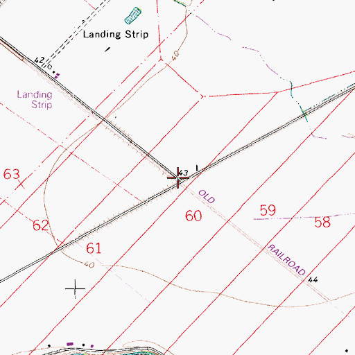 Topographic Map of Chappel (historical), LA