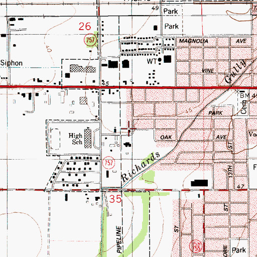 Topographic Map of Church of Christ, LA