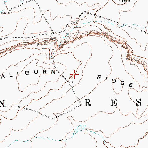 Topographic Map of Hallburn Ridge, AZ