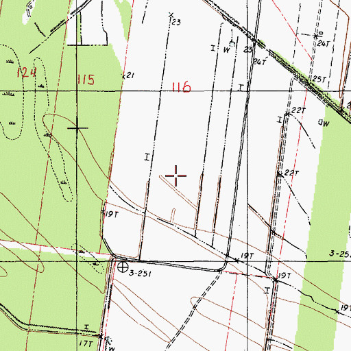 Topographic Map of Grand Coteau Oil and Gas Field, LA