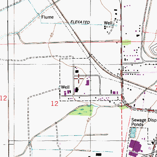 Topographic Map of Opelousas Industrial Park, LA