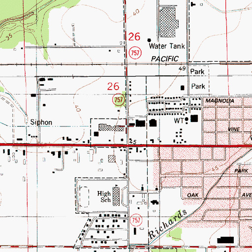 Topographic Map of Plaza Acadienne Shopping Center, LA