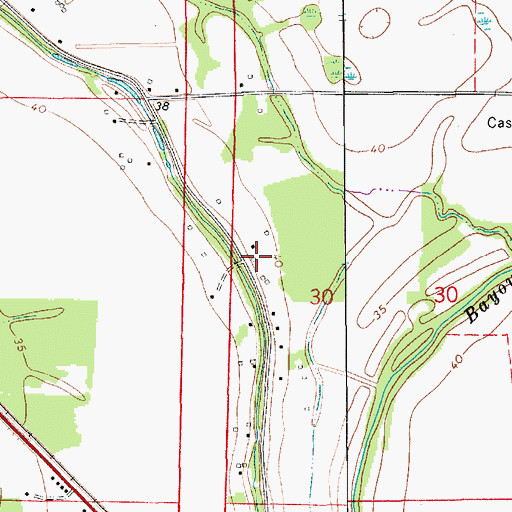 Topographic Map of Rosa School (historical), LA