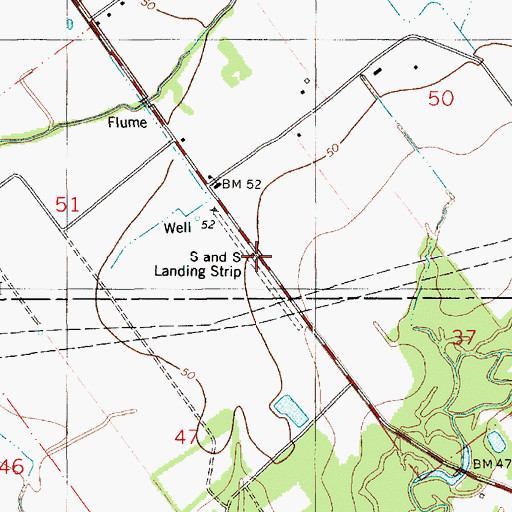 Topographic Map of S and S Landing Strip, LA