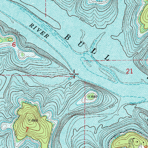 Topographic Map of Strawberry Creek, AR