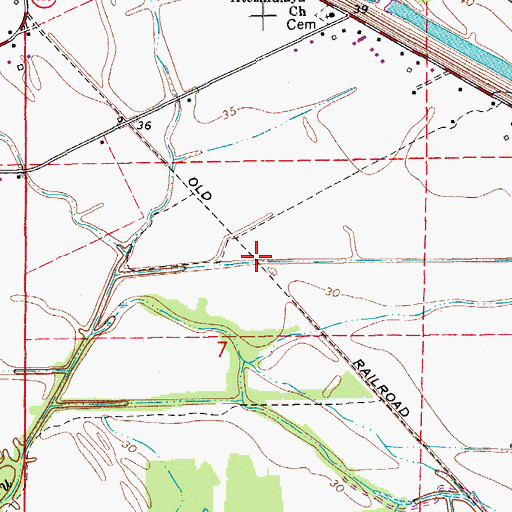 Topographic Map of Webb (historical), LA