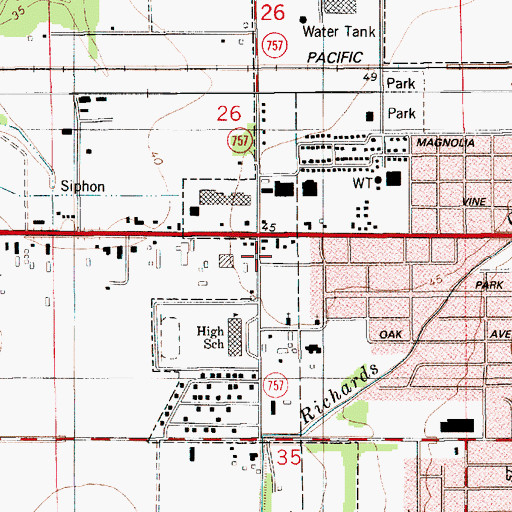 Topographic Map of Westgate Shopping Center, LA