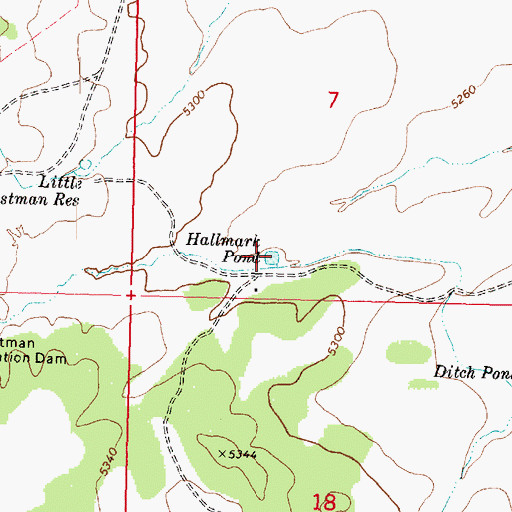 Topographic Map of Hallmark Pond, AZ