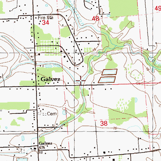 Topographic Map of Sides Bayou, LA