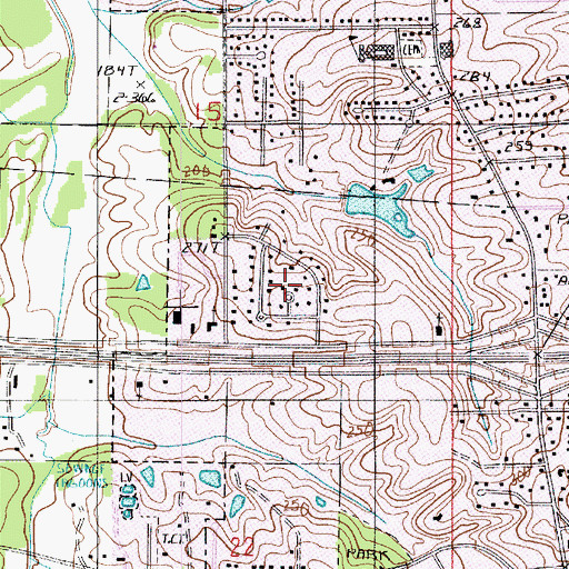 Topographic Map of La Mesa, LA