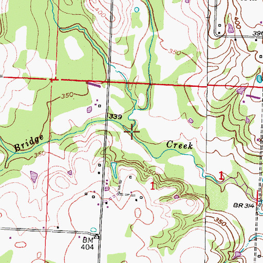 Topographic Map of Stringtown Creek, AR