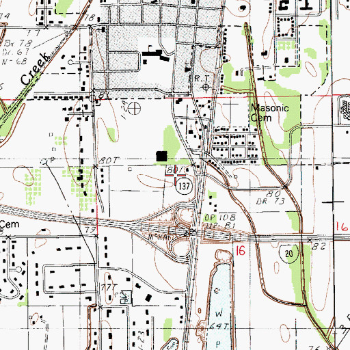 Topographic Map of Southgate Plaza Shopping Center, LA