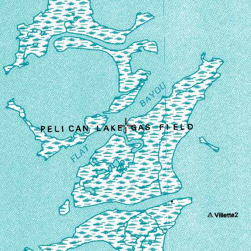 Topographic Map of Pelican Lake Gas Field, LA