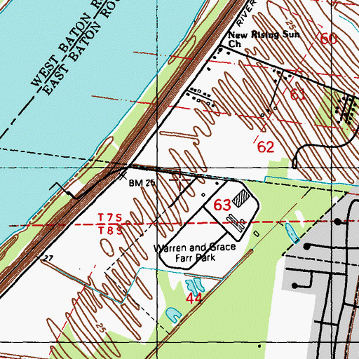 Topographic Map of Hope Estate, LA