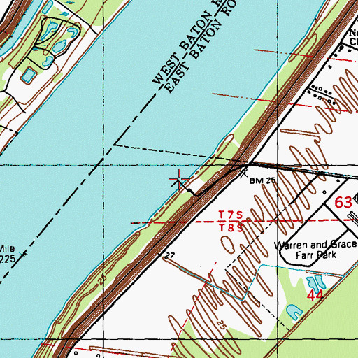 Topographic Map of Hope Estate Landing, LA