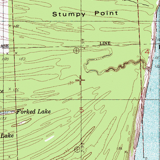 Topographic Map of Stumpy Point, AR