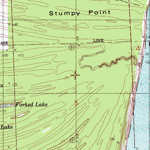 Topographic Map of Stumpy Point, AR