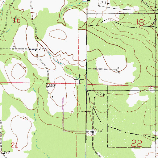 Topographic Map of Davis Chapel School (historical), LA