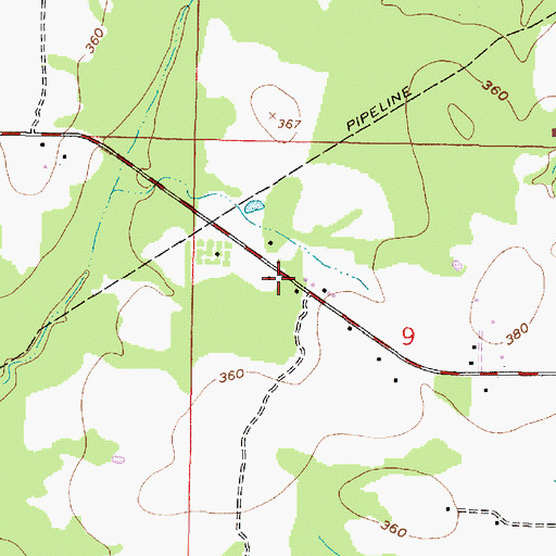 Topographic Map of Liberty School (historical), LA