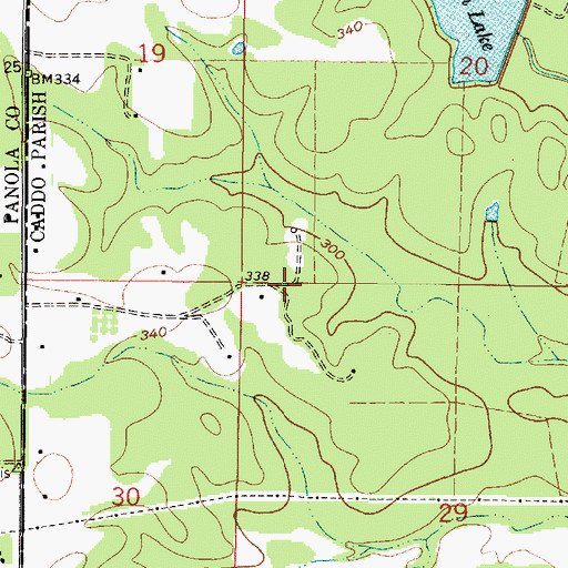 Topographic Map of Pine Grove School (historical), LA