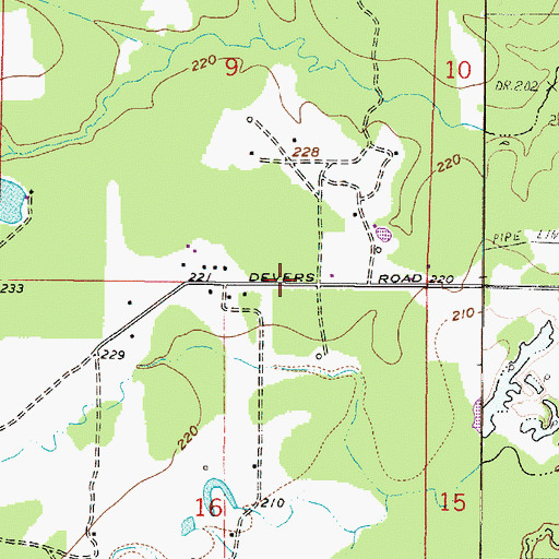 Topographic Map of Public Road School (historical), LA